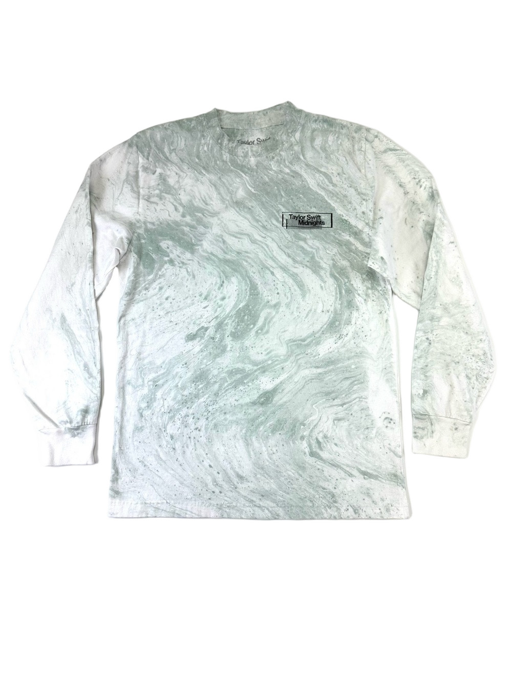 Taylor Swift Midnights Marbled Green Long Sleeve Tee Small Official Merch